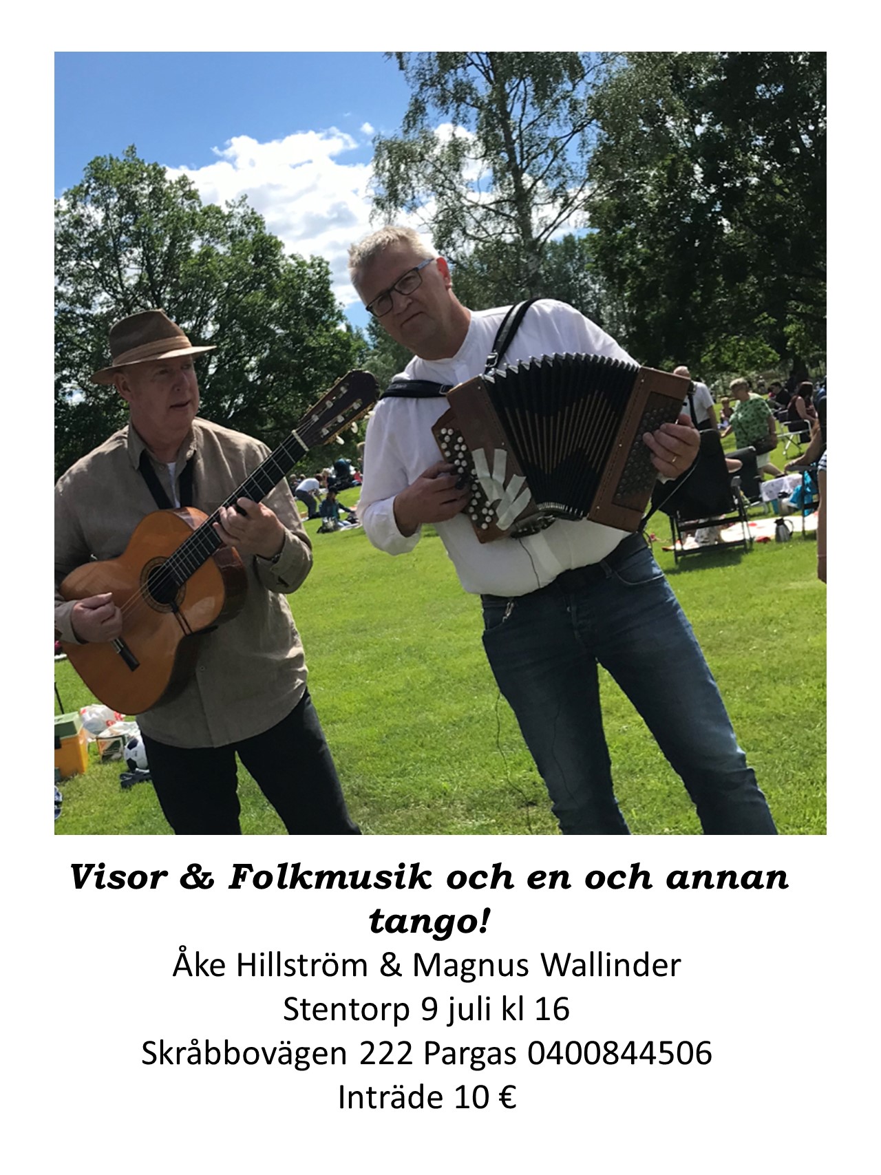 Åke Hillström och Magnus Walliander musicerar